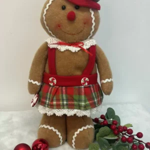 Boneca ginger saia xadrez 38cm