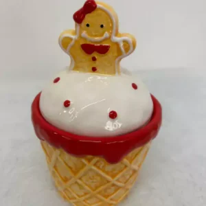 Pote decorativo cookie com tampa