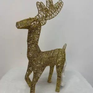 Rena natalina metal com leds 70cm