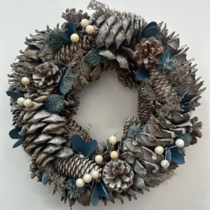 Guirlanda natural c/ azul 30cm