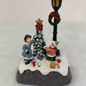 Mini vila crianças com led