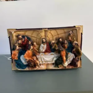 Santa Ceia em resina 40x23cm