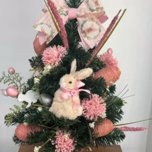 Mini árvore de Páscoa rosa 60cm
