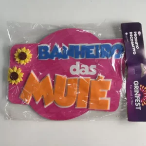 Placa decorativa Banheiro das Muié 29x23cm