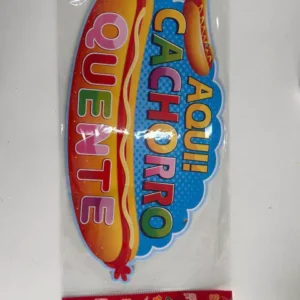 Placa de papelão Barraca de Cachorro Quente 38x19cm