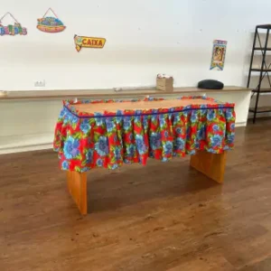 Barrado curto para mesa com 4,25mx45cm