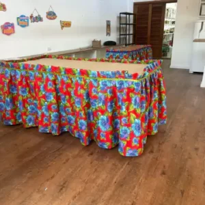 Barrado longo de mesa 6,45mx80cm