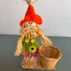 Espantalho com cestinha 13x26cm