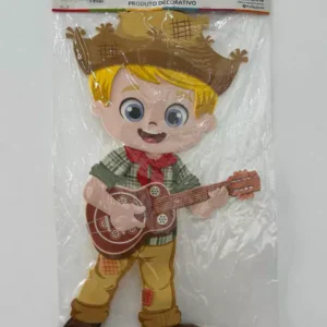 Menino com violão para parede de EVA 34x53cm