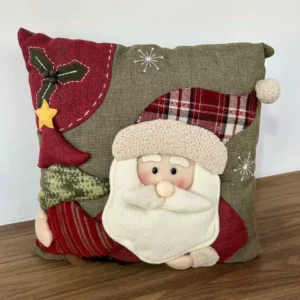 Almofada Noel Verde Vermelha 45x45cm