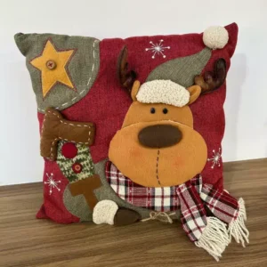 Almofada Rena Verde Vermelha 45x45cm