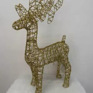 Rena natalina metal com leds 70cm