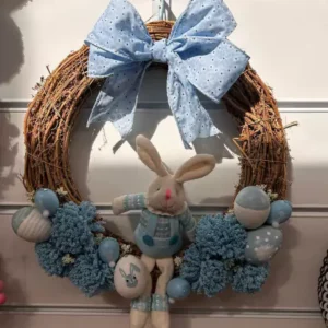 Guirlanda com coelho azul 35cm