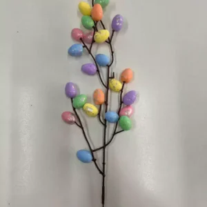 Galho de ovos coloridos