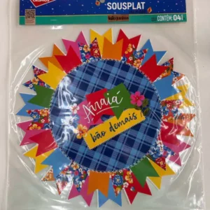 Sousplat Festa Junina pc com 4 unid.