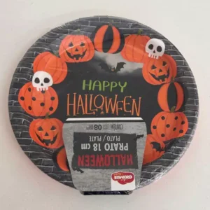 Prato descartável travessuras emb. com 8 unid