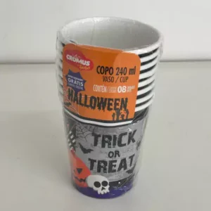 Copo papel Scary Night 240ml emb. com 8 unid