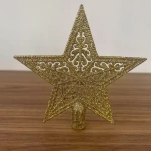 Ponteira dourada de plástico 15cm