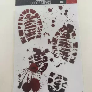 Adesivo de chão pegadas pc com 2 folhas