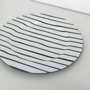Sousplat listras preto e branco