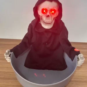 Cesto de doces caveira Marvin com som e mov