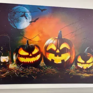 Quadro iluminado aboboras 60x40cm