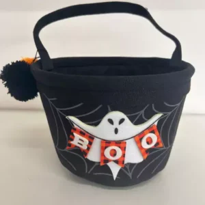 Cesta tecido preto Fantasma 20x20x12cm