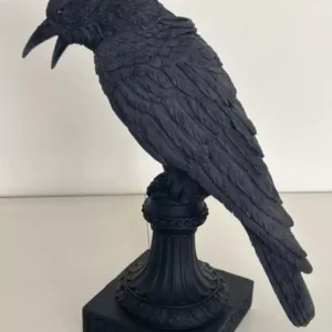 Corvo Estátua Castiçal em resina 32cm