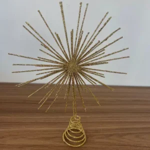 Ponteira árvore estrela dourada 25cm