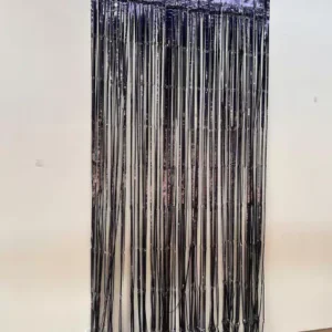 Cortina decorativa preta 1x2m