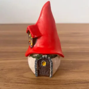 Casa cogumelo resina com led 10cm