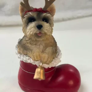 Cachorro na bota em resina 15,7cm