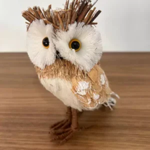 Coruja natural 14cm