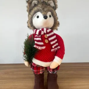 Raposa vermelha calça xadrez 41cm