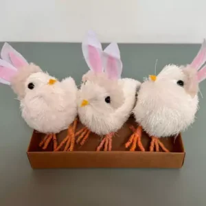 Pintinhos decorativos com 3 unid.