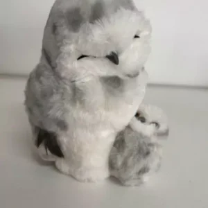 Coruja pelúcia com filhote 18cm