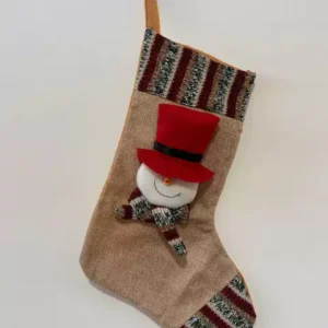 Meia Boneco de neve bege 36cm