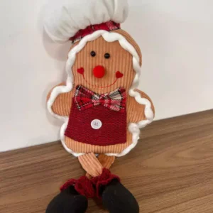 Boneco ginger sentado 28cm