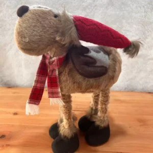 Rena em pé retrátil marrom 43cm