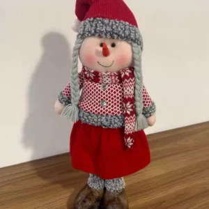 Boneca de Neve Vermelho Cachecol 60cm