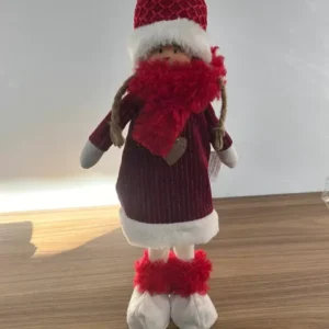 Menina em pé roupa vermelha 40cm