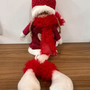 Menina sentada roupa vermelha 60cm