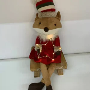Raposa sentada com led 61cm