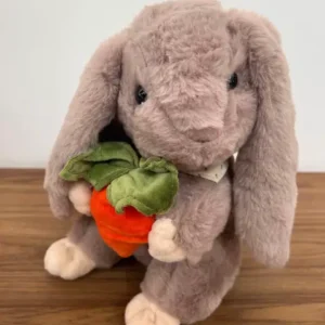 Coelho pelúcia com cenoura 30cm