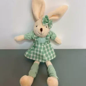 Coelha verde xadrez 24cm