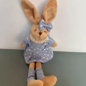Coelha azul com poá 24cm