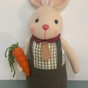 Coelho de tecido em pé verde 24cm