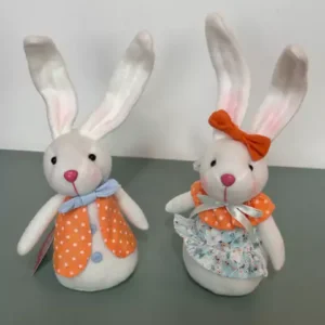Coelhos sortidos azul e laranja 16x5x7cm