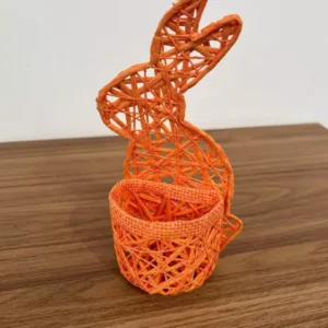 Cestinha de coelho laranja