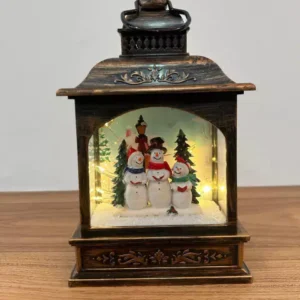 Lanterna Boneco de Neve c/ led 21cm